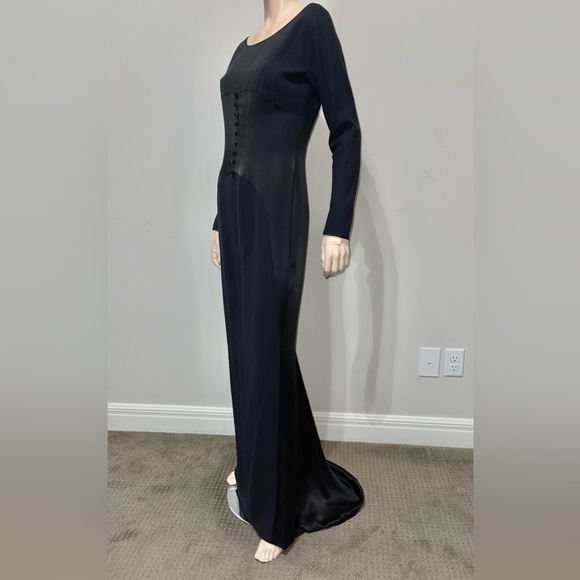 Vintage Donald Deal Long Black Evening Gown 8 - Picture 16 of 16
